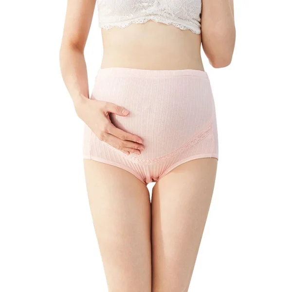 culottes gainante de soutien du ventre taille haute pour femmes enceintes rose